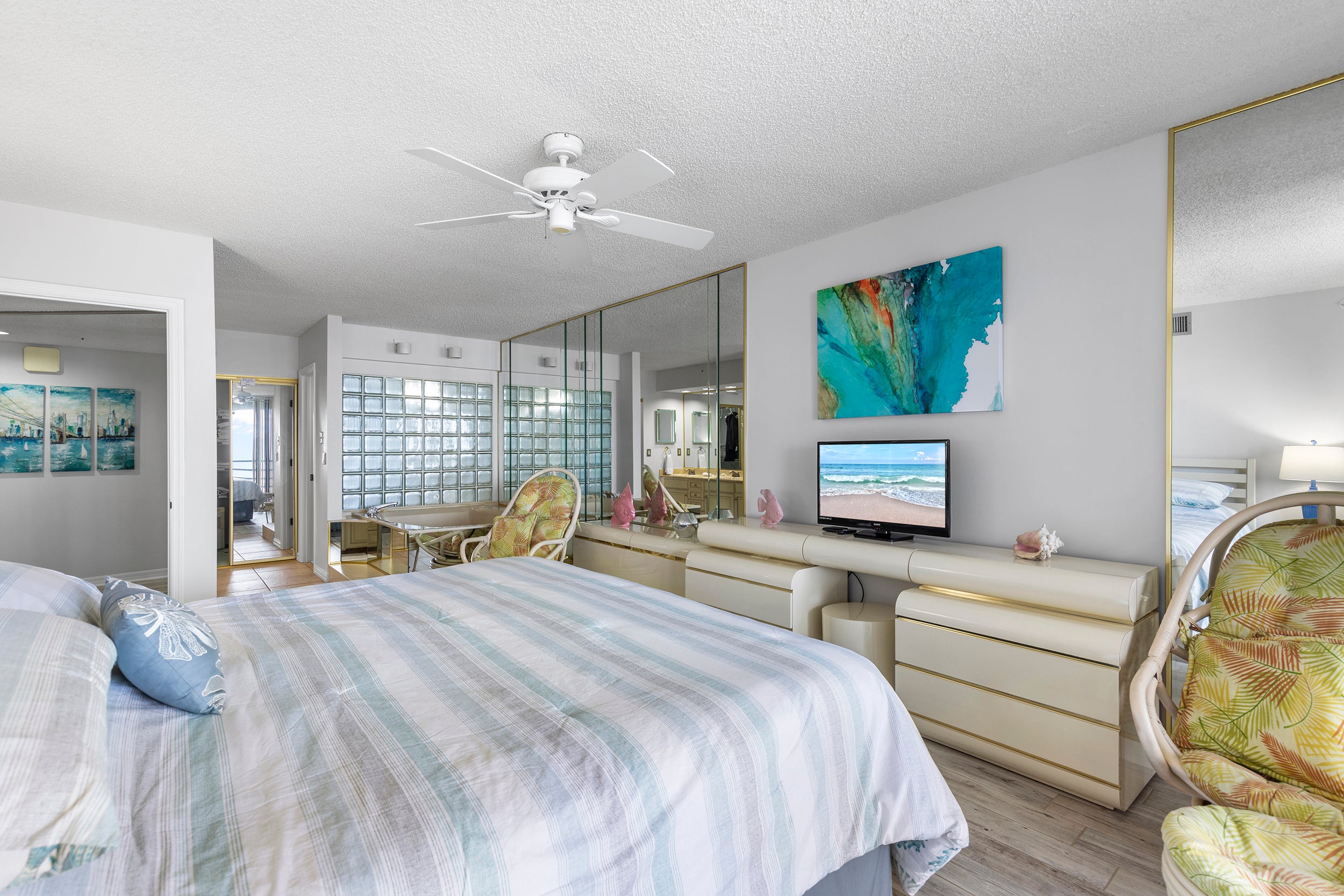 Primary Bedroom with Flat Screen TV