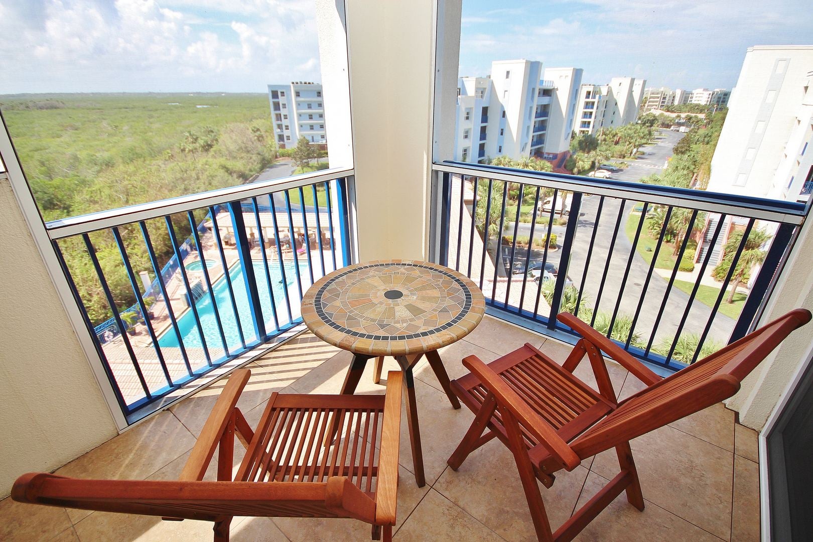 Seating area on the balcony