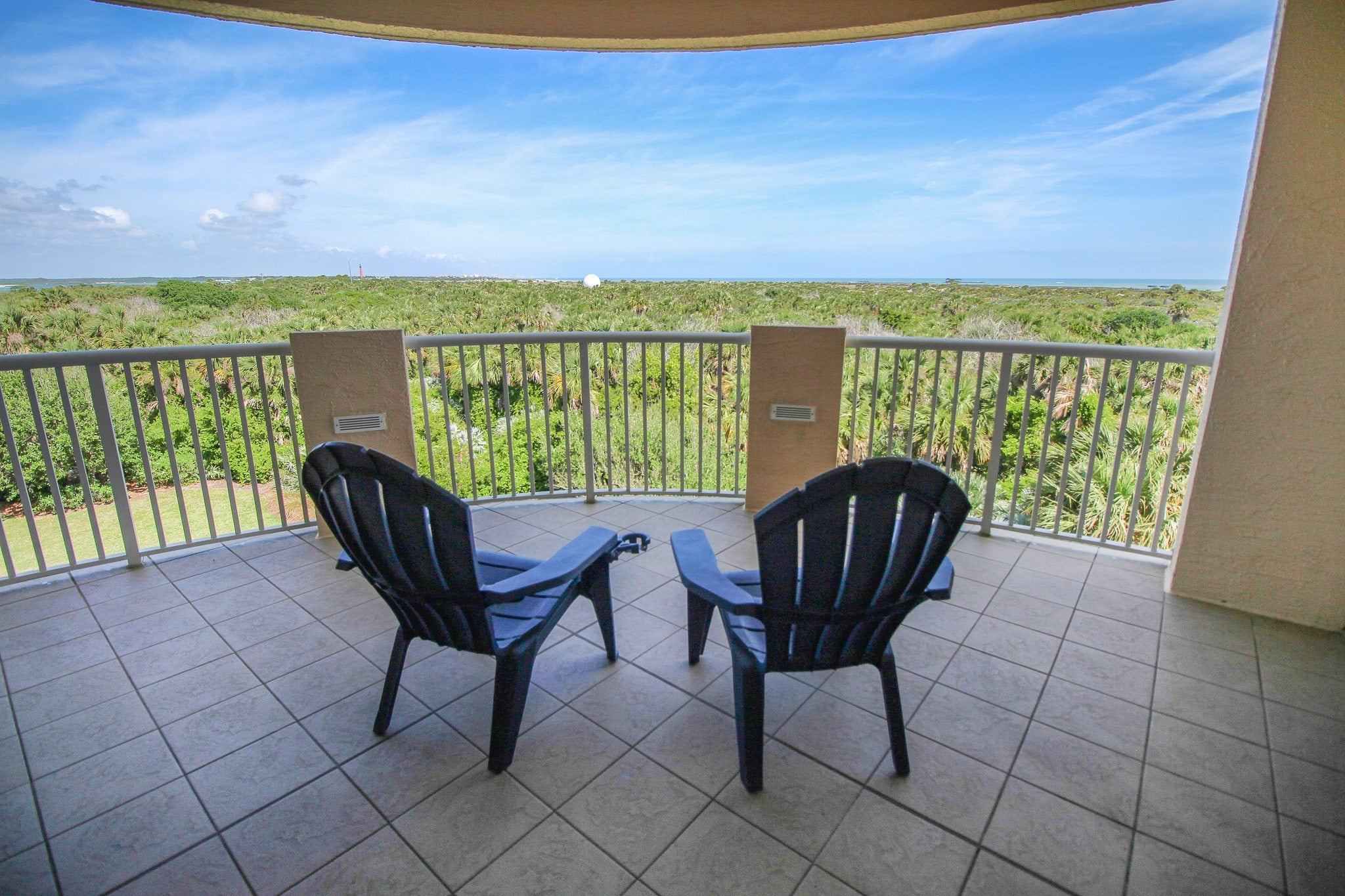 Balcony access from living room and primary bedroom