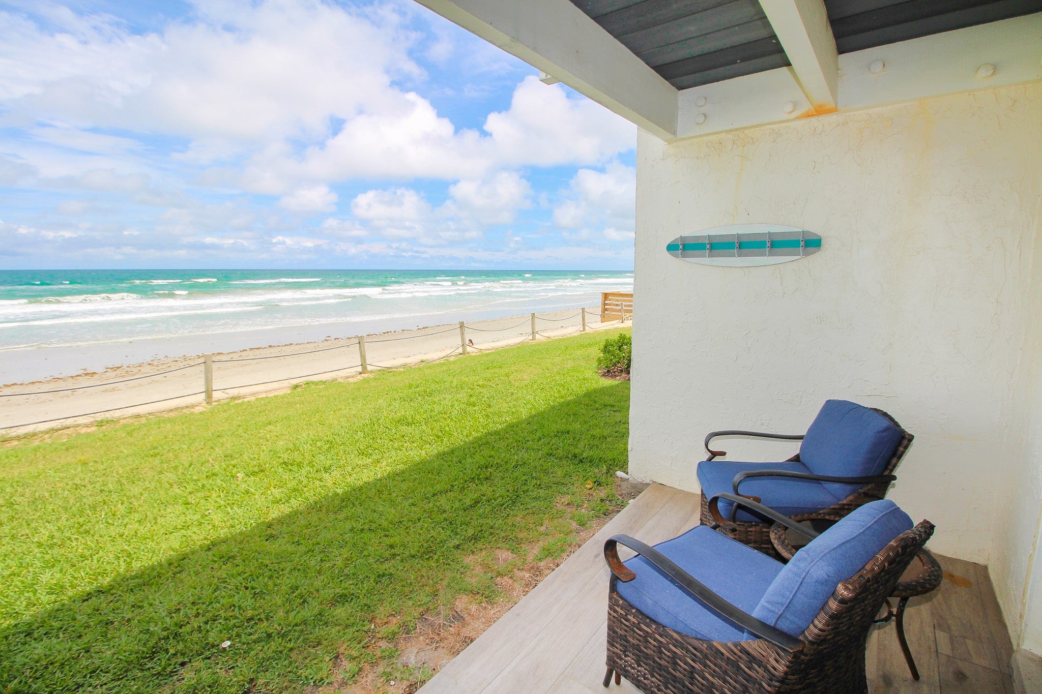 Blissful oceanfront view from the patio