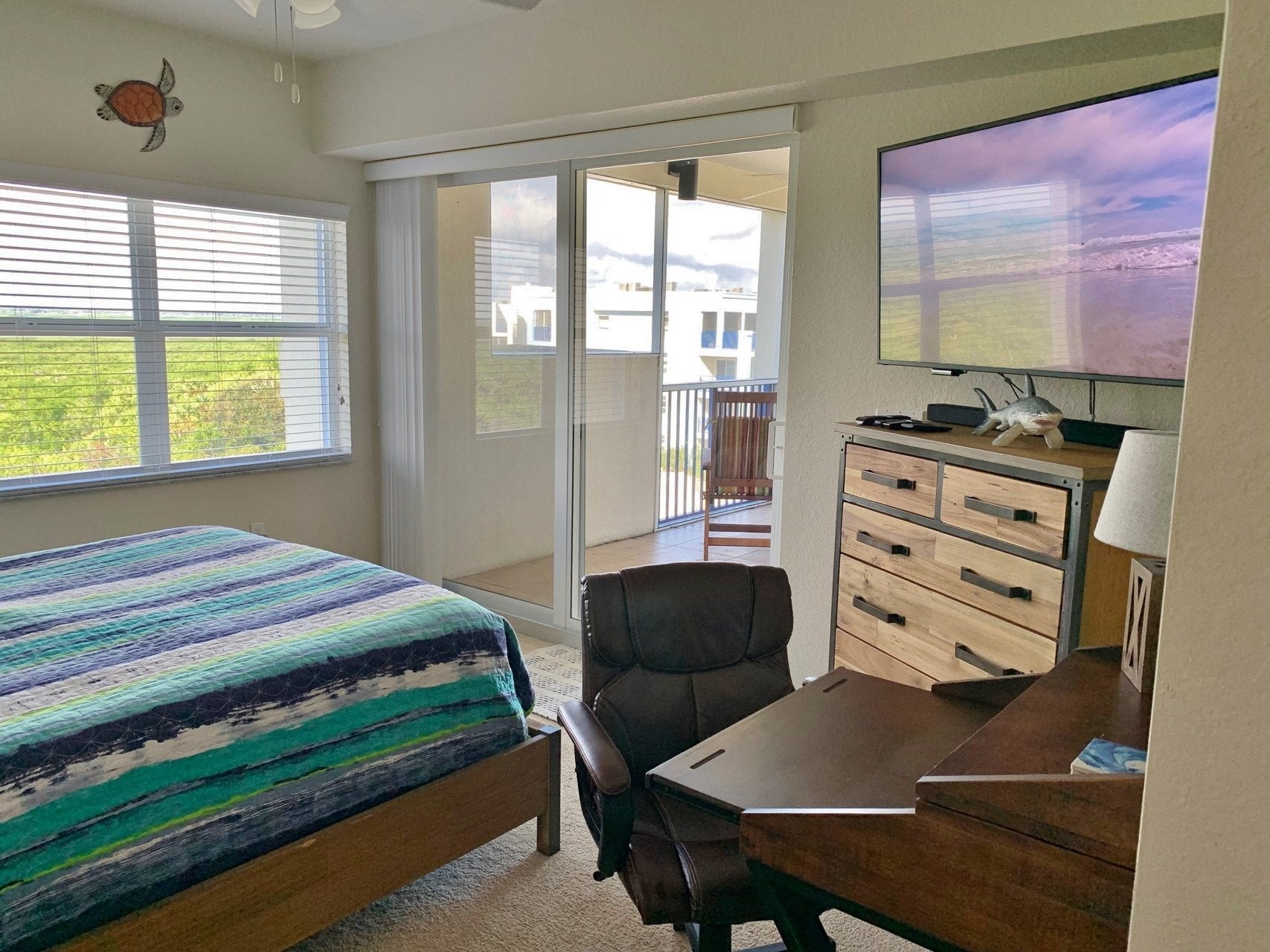 Second bedroom with desk area