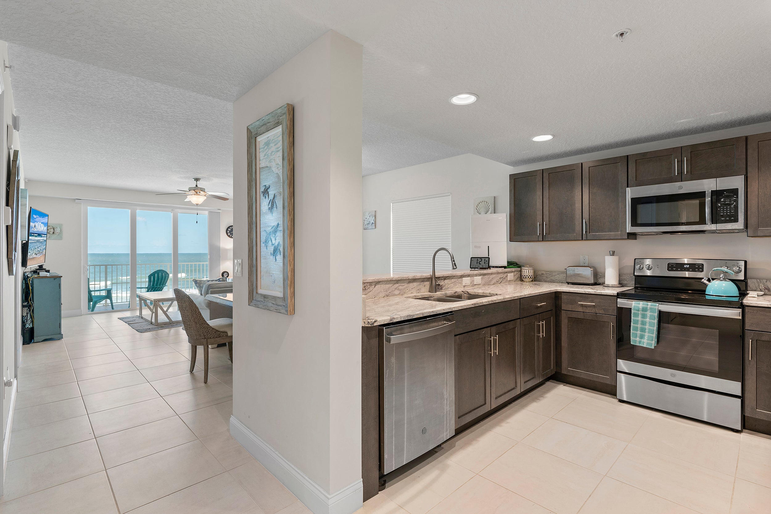 Renovated kitchen and living area