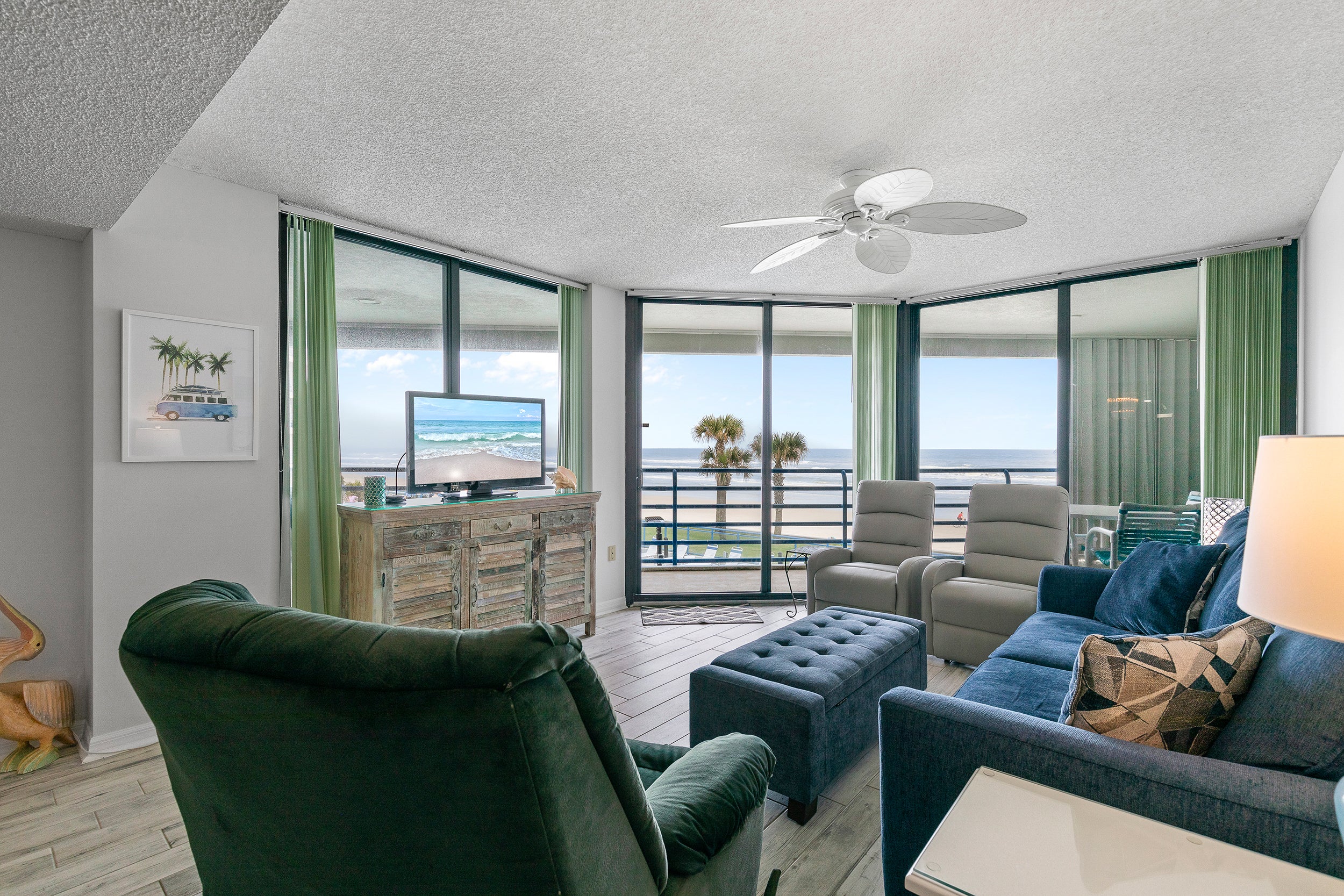 Pool and Ocean Views from Living Room Area