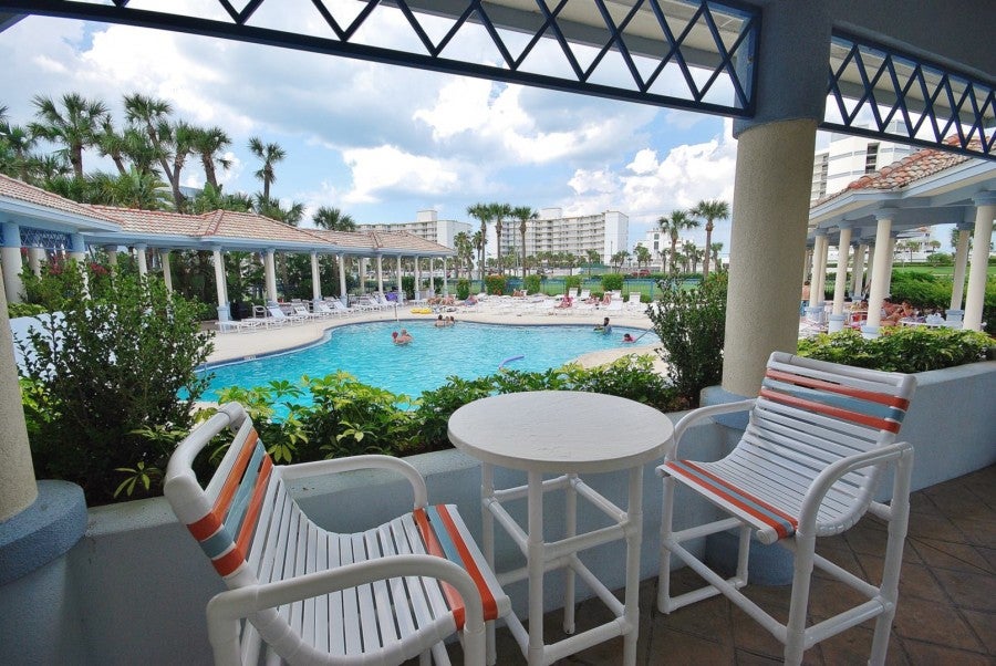 Tables by pool